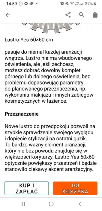 Piękne lustro Glamour