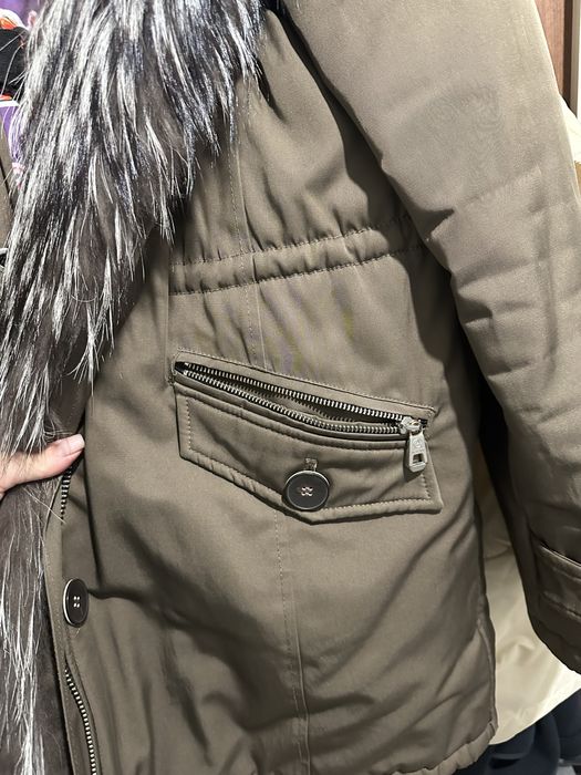 Парка з натуральним хутром чорнобурки