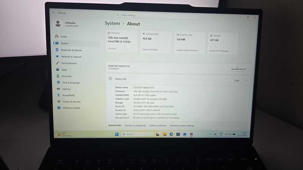Lenovo ThinkPad E14 Gen 5 - Como Novo -Troco por Ps5 Pro