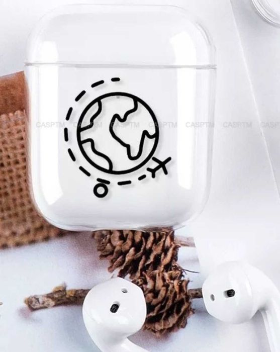 Захисний дитячий кейсик, чохол на Airpods 2 планета Земля, літак!