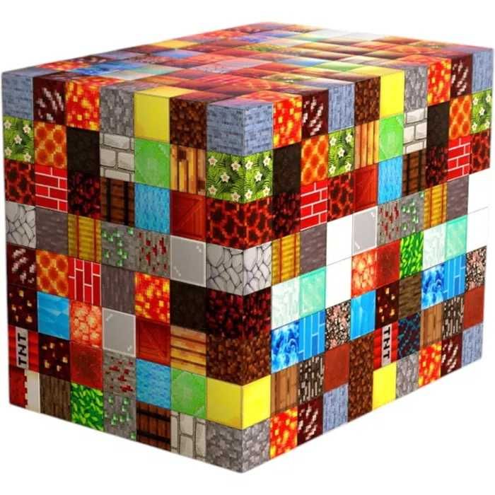 Klocki Magnetyczne MINECRAFT Sześciany 100 Elementów Piksele 6 Figurek