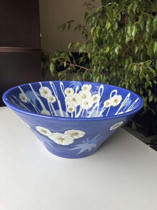 Умывальник керамический с ручной росписью 17*41