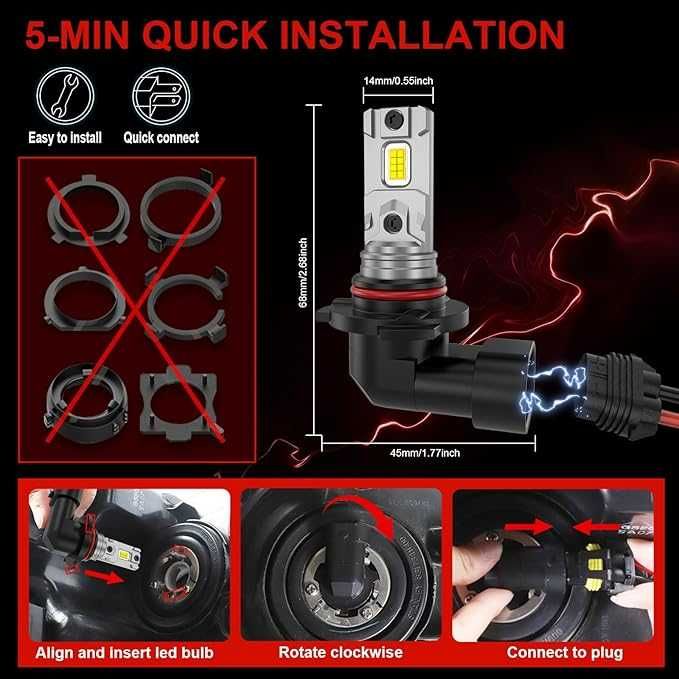 Żarówka Led 9012 Hir2, 22000 Lumenów 6500 K 600% Biała