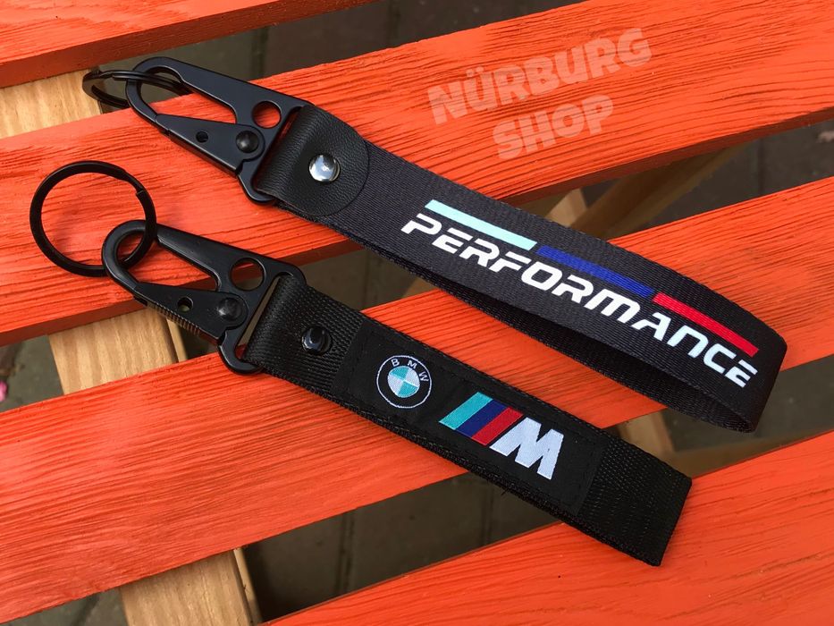 Брелок текстильный на ключ BMW M Performance с карабином