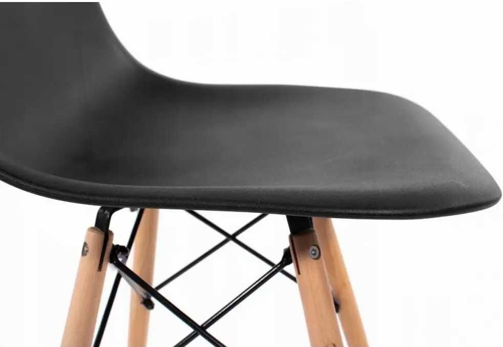 Кресло кухонное черное на деревянных ножках / Стул обеденный / Стілець