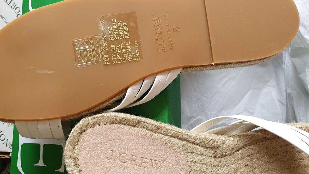 Брендові шльопанці на джутовій підошві J.Crew