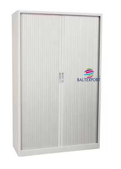 Armário Persiana 780x800x420 mm Cinza / Preto com 1 Prateleira NOVO