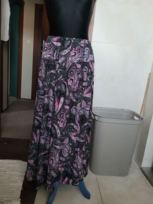 Długa spódnica L/XL maxi wzory paisley