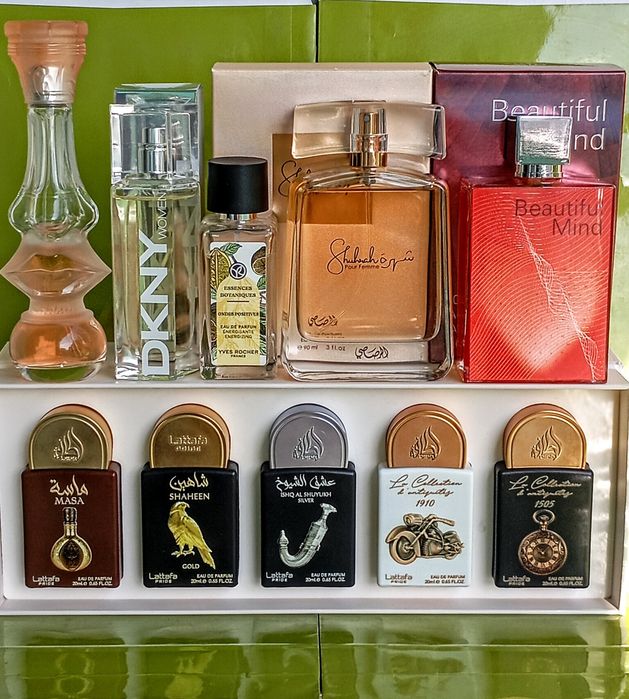 Dkny, Salvador dal, Rasasi, Fragrance World, Lattafa, Ів Роше..