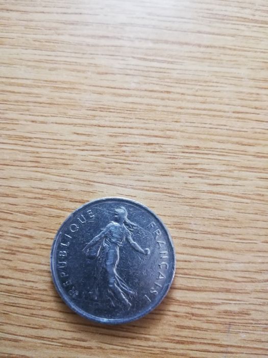 Moeda 5 francos franceses 1972
