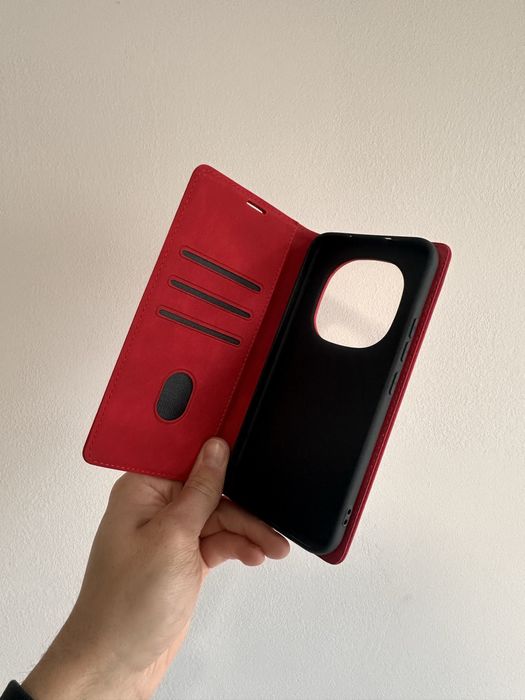 Etui z klapką zamykane czerwone do XIAOMI REDMI NOTE 15 PRO PLUS