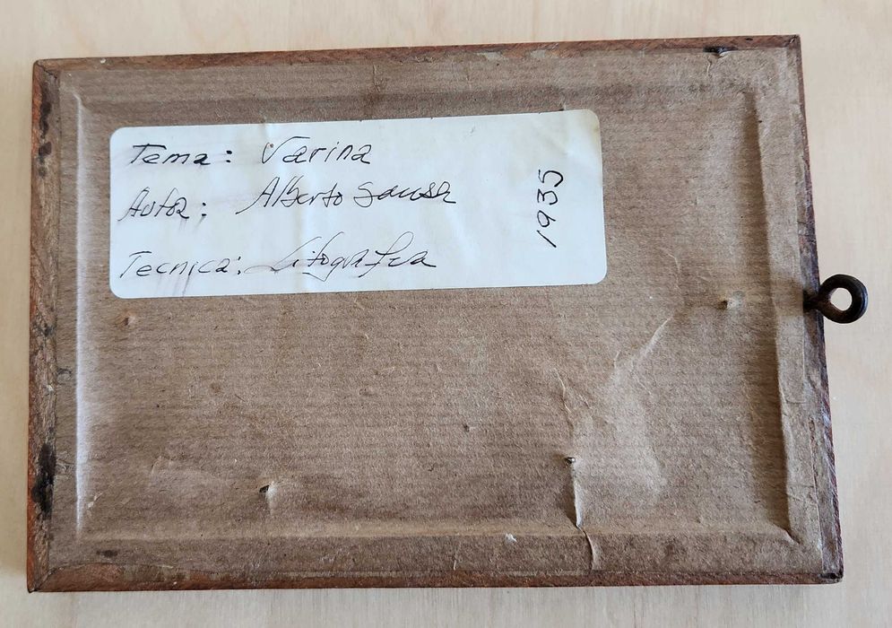 Litografia de Alberto de Souza- Varina de Ovar [emoldurada]