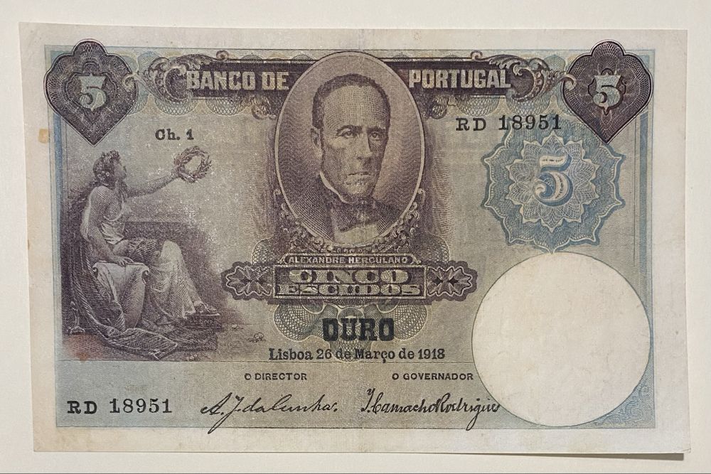 Nota 5$00 Esc. 1918