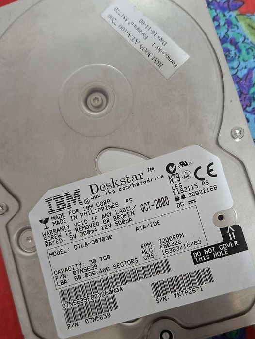 Disco rígido interno IBM Deskstar N79, modelo DTLA-307030, 30.7Gb
