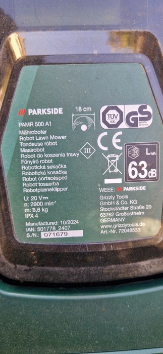 Robot koszacy Parkside Pamr 500 a1