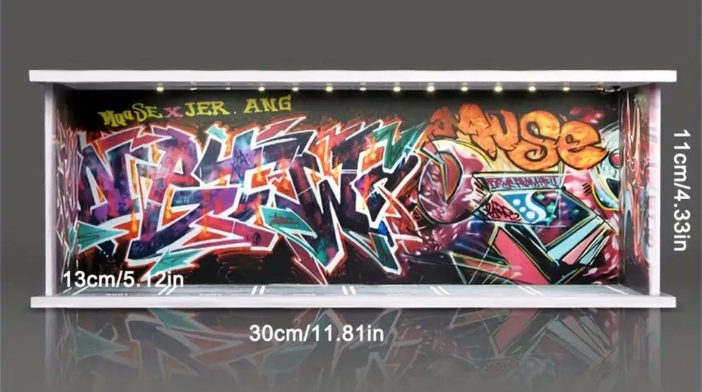 Scena Garaż parking dla modeli i aut RC kolekcja gablota LED USB preze