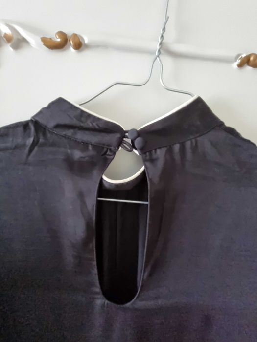 Camisa/túnica preta em seda Lanidor