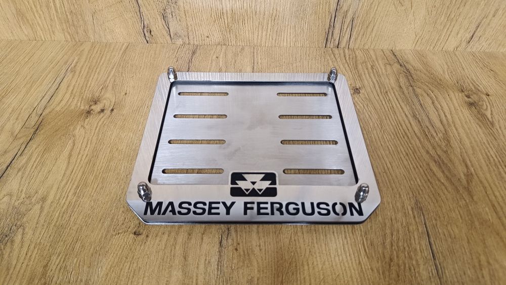 Ramka tablicy rejestracyjnej Massey Ferguson stal nierdzewna polerowan