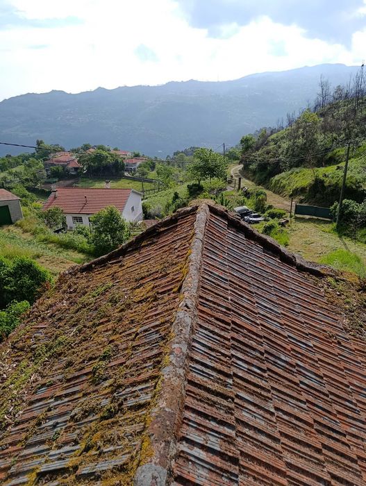Palheiro em pedra com terreno