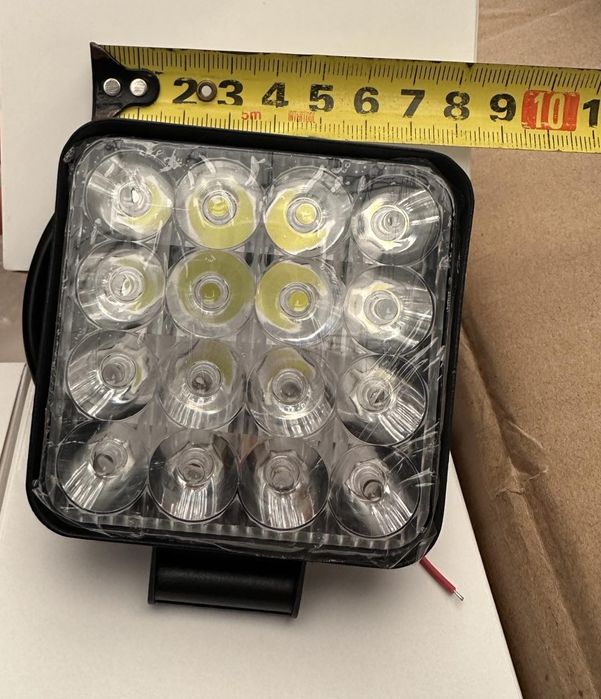 Фара LED робоче світло балка ФСО туманка квадрат 48вт метал корпус