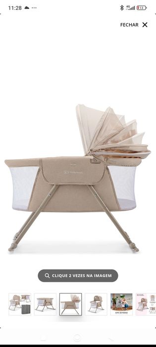 Mini Berço Kinderkraft Lovi Bege