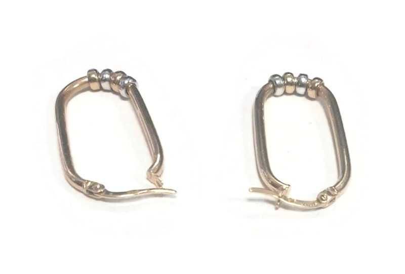 Wyrób jubilerski - Złote kolczyki p.585 2,58g.