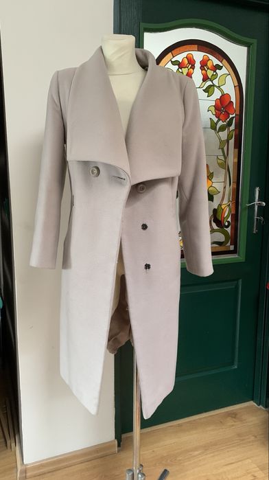 Plaszcz damski Jean Boisson rozm 46 - 35% welna - jak NOWY