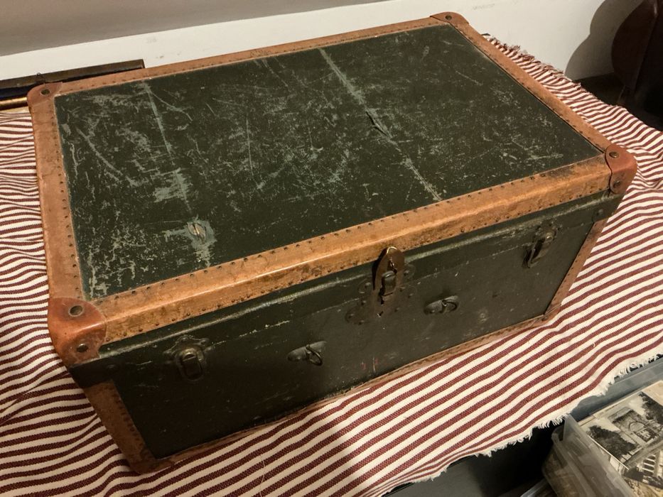 Stara walizka,kufer samochodowy,podróżna,antyk,przedwojenna,zabytkowa.