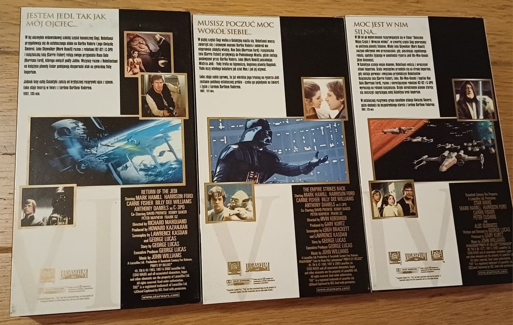 Kasety VHS Star Wars Gwiezdne Wojny