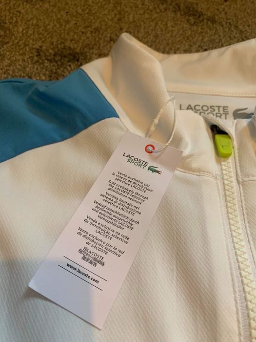 Dres set komplet tracksuit lacoste sport biały granatowy
