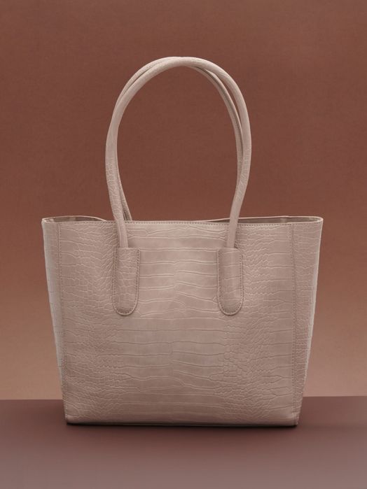 Нова сумка шоппер бежевий 33x11x31 см