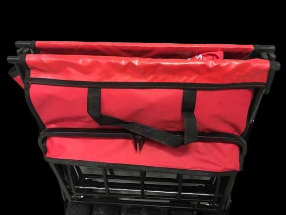 Wózek transportowy plażowy ogrodowy pompowane koła DMS BW04 czerwony