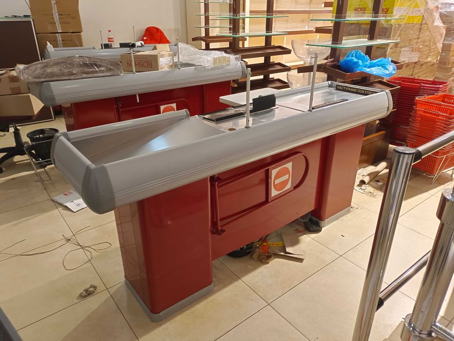 Касові бокси (кассовые боксы) для магазину, місце касира (вживане)