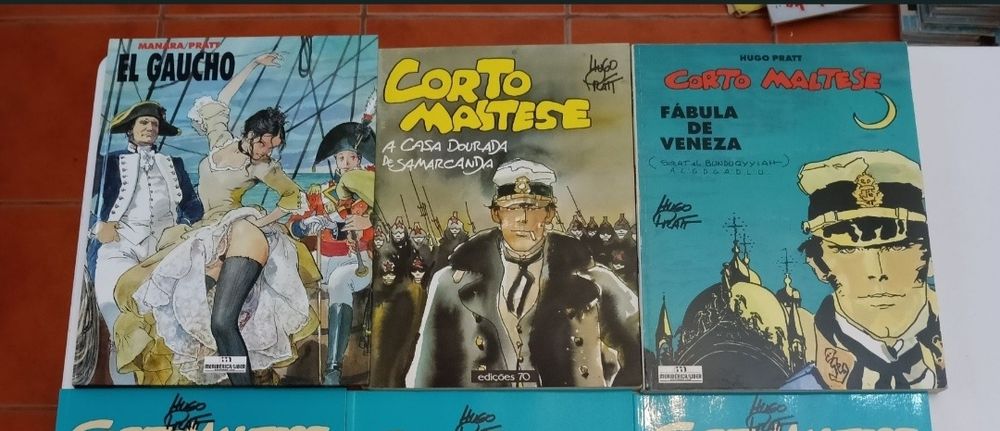 18 Livros de Milo Manara e Hugo Pratt (6 de capa dura)