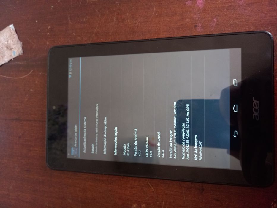 Vendo tablet Acer b1-730HD
