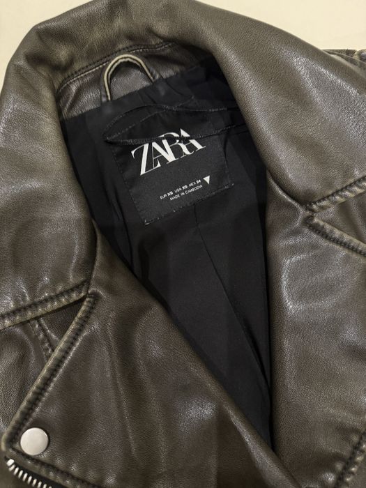 Кожанка бомбер  zara косуха
