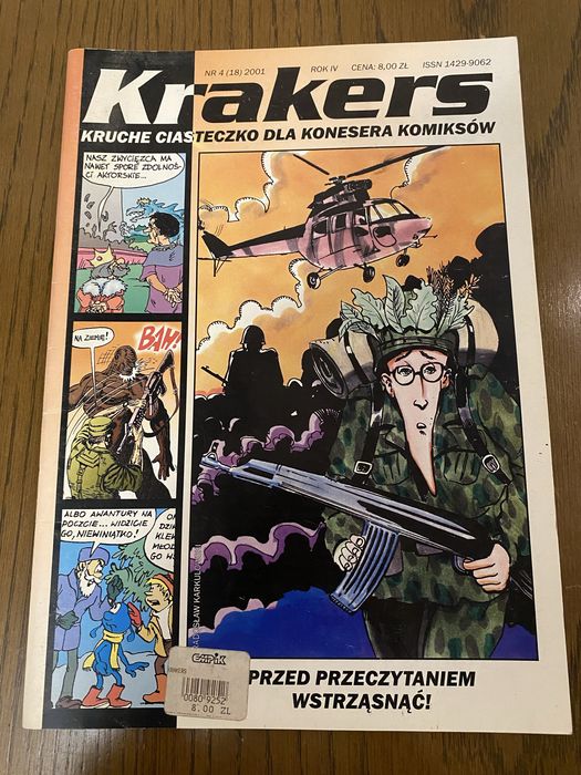 Krakers 18 ( 2001/04 )  magazyn komiksowy, komiks Michaś Potrafi