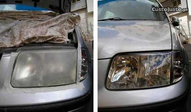 Polimento de faróis - método de polimerização