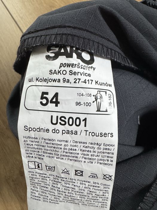 Spodnie męskie do pracy rozmiar L - 54