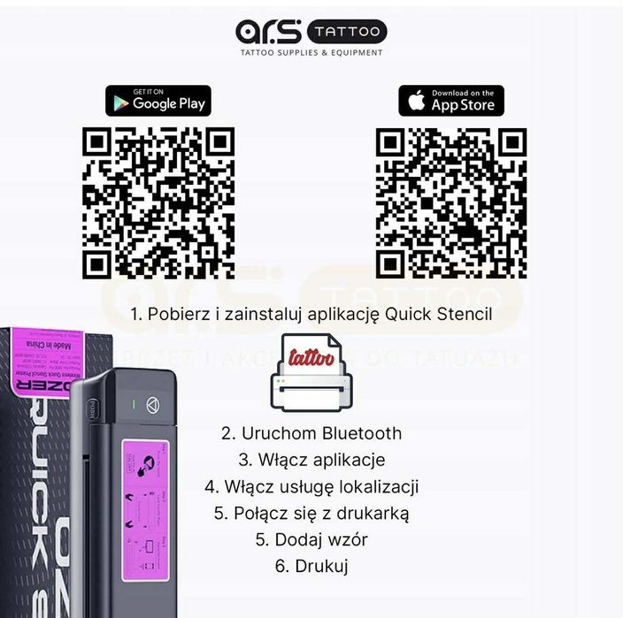 Drukarka Ozer Tatoo mobilna bluetooth NOWA