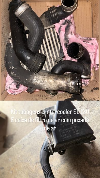 Intercooler e tubagens  e caixa de filtro de ar 6l