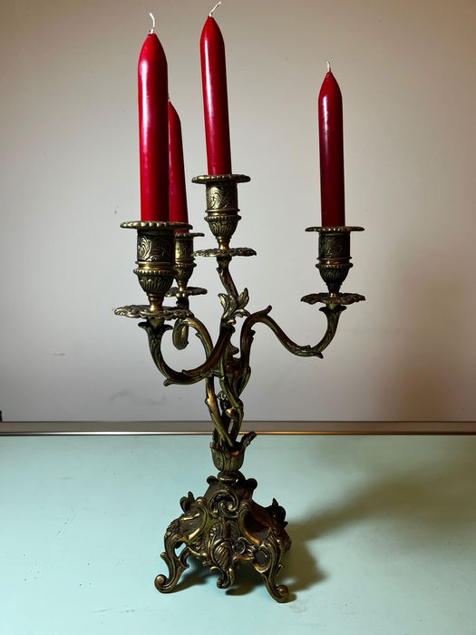 Castiçal antigo de 4 velas