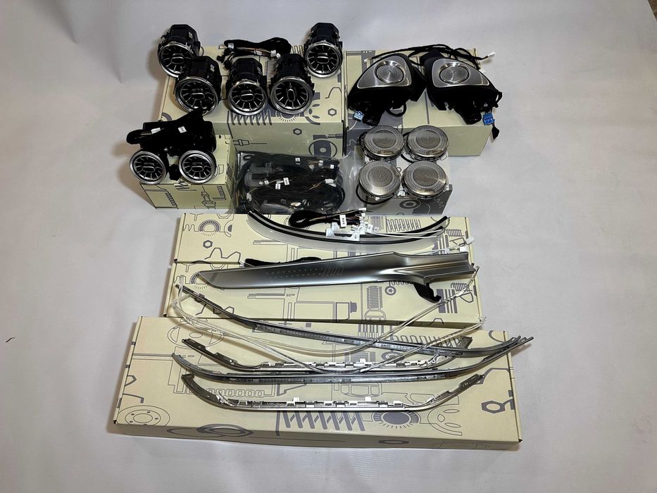 Підсвітка салону ambient light Mercedes w205 c class твітери Burmester