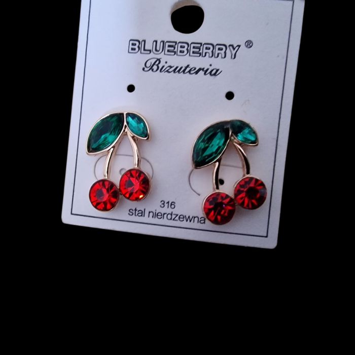 Kolczyki Blueberry " Wiśnie"