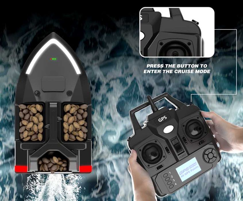 Łódka Zanętowa Flytec V020 GPS Auto Powrót 2X Akumulator 12000Mah