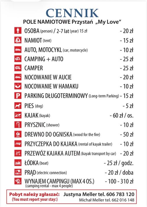 Camping, pole namiotowe Mylof Zapora