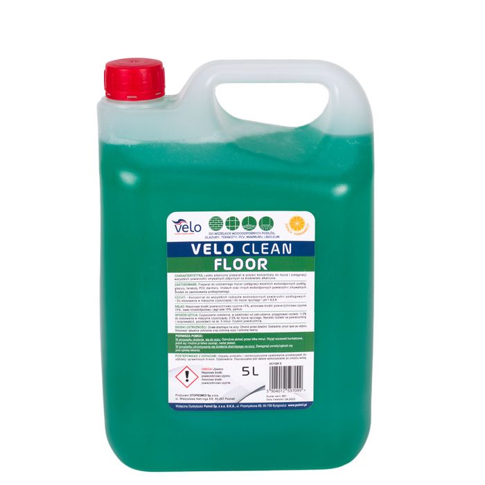 Preparat Do Mycia Podłóg Glazury I Terakoty Velo Clean Floor 5l Profesjonalny Uniwersalny Do Każdego Domu Ekologiczny
