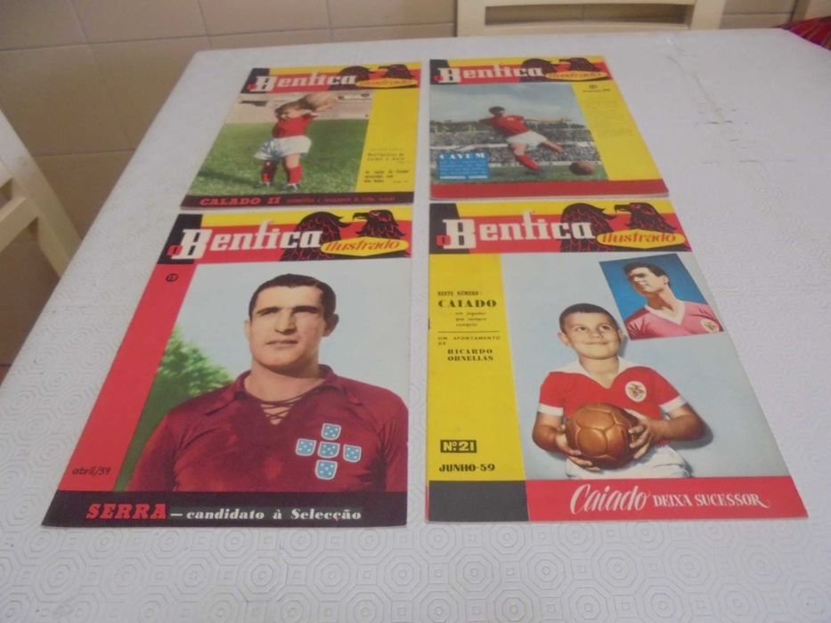 Lote de 22 revistas "O Benfica Ilustrado" anos 50-60 - Rara