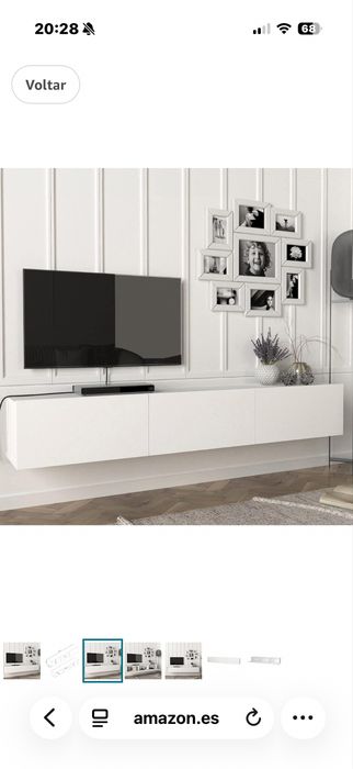 Movel tv branco novo
