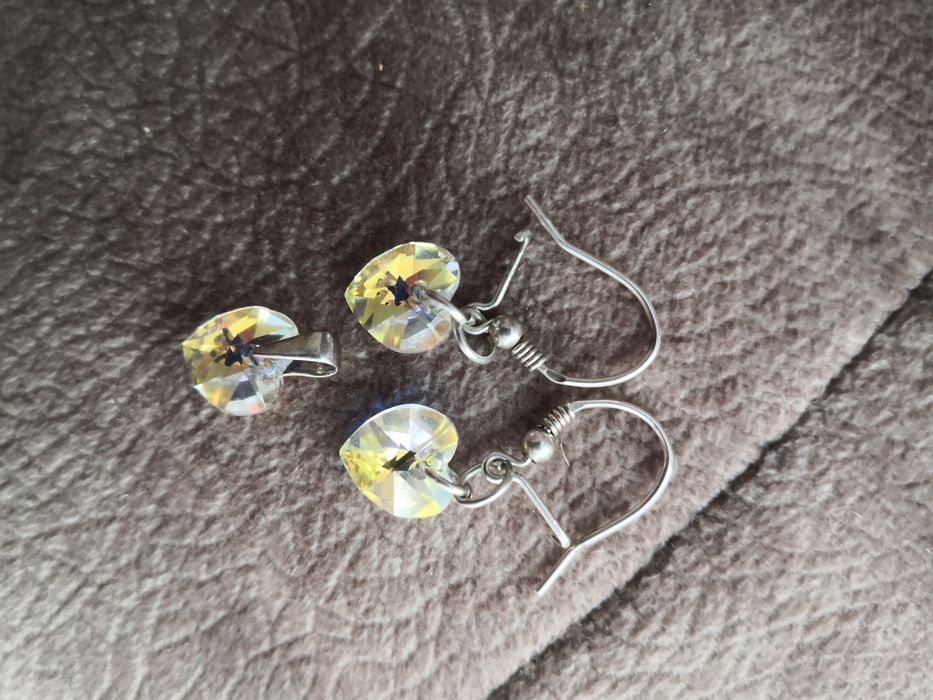 Komplet srebrnej biżuterii swarovski